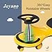 Joyano Swing Car, LED Flashing Wheels, Ride on Wiggle Car Boys and Girls, No Batteries, Gears or Pedals, Twist, Turn, Wiggle Movement to Steer, for Toddlers, Kids 3 Yrs and UP, 50kg/110lb (Yellow)