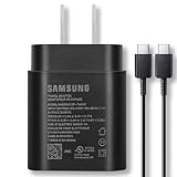 25W Fast Adaptive Samsung Charger for Galaxy S22 S23+ Ultra/S21/S21+/S21 Ultra/S20/S20+/S20 Ultra/Note 20/Note 20 Ultra/Note10/Note10+/Z Fold4/Z flip4 with 4FT (1.2M) Charging Cable - Black