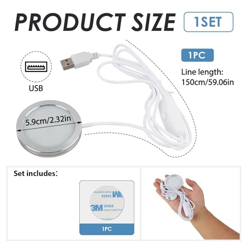 LED-Lampenbeleuchtungsset für 3D-Druckermodelle, Kompatibel mit Bambu Lab LED-Beleuchtungsset 001,Vielseitig Einsetzbar mit Verschiedenen Lampenschirmmodellen,Led-Leuchten, Kann diy führte Lichter (1)