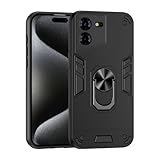 Lucyliy Funda para Tecno Pova 5 Pro Funda [con Protector de Pantalla de Cristal Templado] Compatible con Tecno Pova 5 Pro Funda Case Carcasa Black