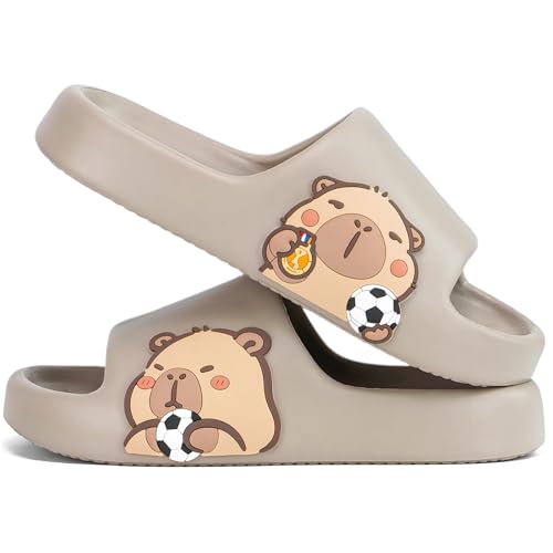 XUNBAI Mens and Womens Capybara Slides Cute Capybara Slippers for Indoor Outdoor Non Slip Quick Drying Shower Shoes Comfort Cloud Slides Sandals