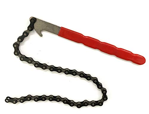 8'' Automotive Oil Fuel Filter Chain Wrench Pliers Adjustable Removal Remover Ratcheting Chain Wrench Reverible Oil Filter Tool Pipe Fittings Tools Fit Max 6 Inch Diameter