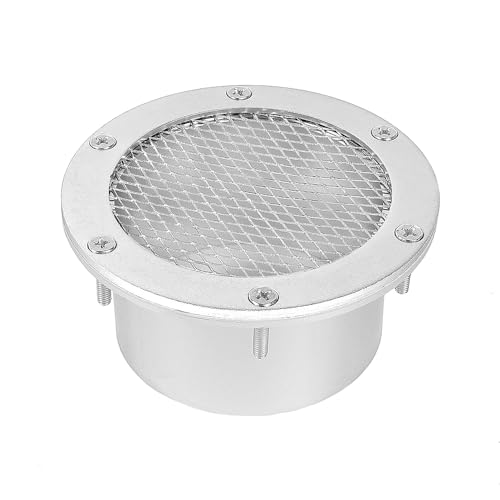 Image of BARTOO Bumper Intake Air Duct Vent Car Mesh Grille Inlet Cover, Racing Trim Hood Scoop Accessory Modification, Silver