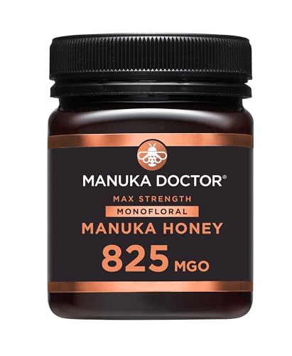 MANUKA DOCTOR | MGO 825+ Manuka Honey Monofloral | 250g | 100% Pure New Zealand Honey | Certified RAW | Non-GMO | Independently Lab Tested | Hive to Home Traceable