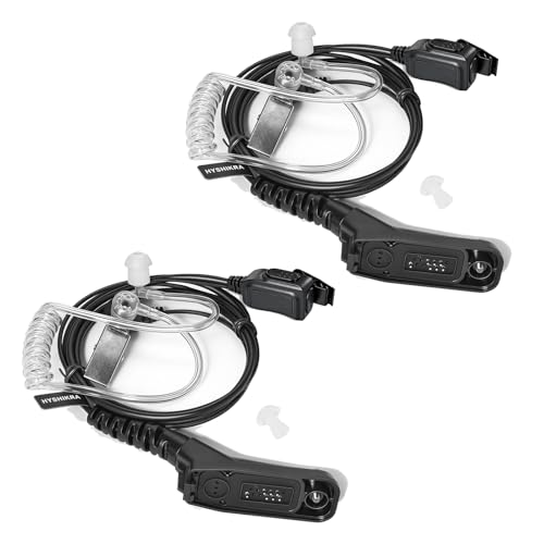 HYSHIKRA Auricular con micrófono Multi-Pin Pinganillo Compatible con Motorola DP3400 DP4400 DP4800 DGP4150 XiR-P8200 Xpr-6300 Radio bidirecciona (Tubo acústico, 2)