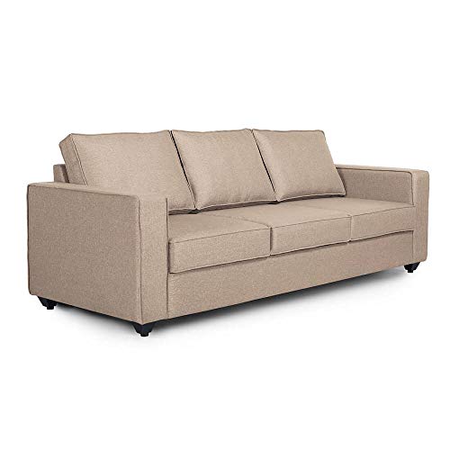 Image of Wakefit Sofa Set | 3 Year Warranty | Sofa 6 Seater, 6 Seater Sofa for Living Room, Wooden Sofa Set, Sofa Set 3+2+1 Seater - Napper(Omega : Pearl)