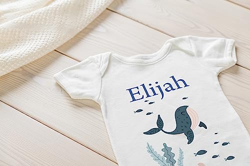 Personalized Baby Onesie Gift for Girl/Boy w/Name - Customized Babies Bodysuit/Clothes - Custom Infant White Romper Shower Christmas Gifts Newborn, 6M, 12M, 18M, 24M2