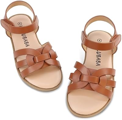 Wulubaba Toddler Girl Sandals – Open Toe Strappy Summer Shoes for Little Feet