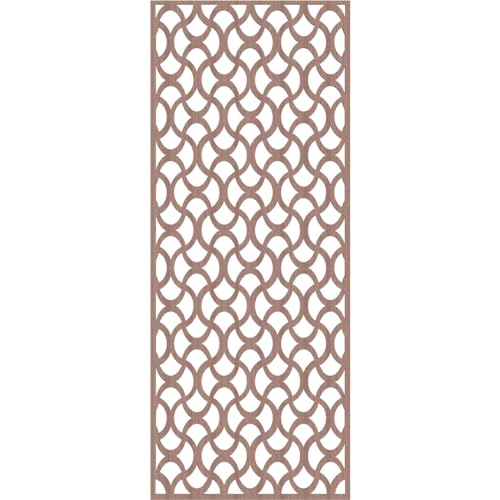Image of Resort Decorative Pierced Fretwork Wood Wall Panels, 31 3 /8 inchW x 79 3 /8 inchH x 3 /8 inchT, Walnut
