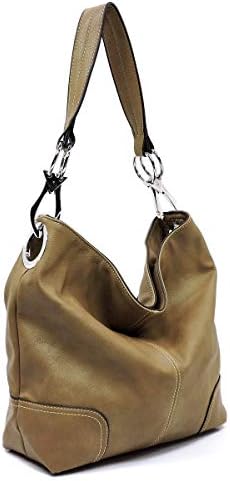 Bagblaze Bucket Style Hobo Shoulder Bag with Big Snap Hook Hardware