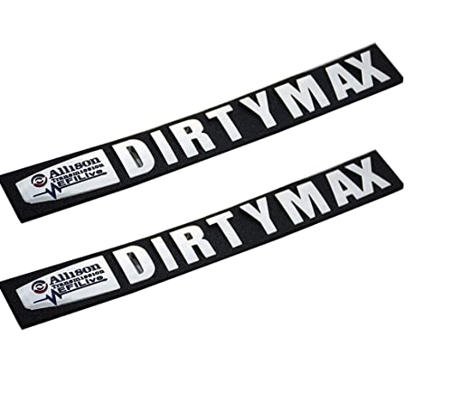 Image of 2Pc Allison Dirtymax Duramax EFI Live Emblems 3D Badge Nameplate LML Style Replacement for Dirtymax (Blue Chrome)