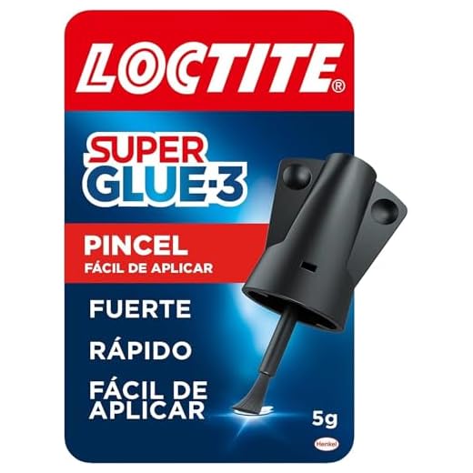 Loctite Super Glue-3 Pincel, pegamento transparente con pincel aplicador, adhesivo universal de triple resistencia, con fuerza instantánea y de fácil uso, 1x5 g