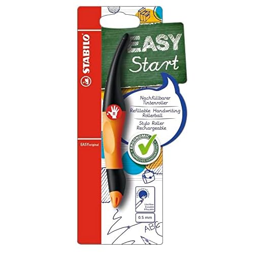 Rollerball ergonómico STABILO EASYoriginal START - Cuerpo naranja/antracita - Modelo para DIESTROS