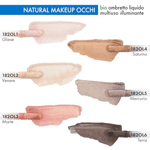 Helan I Colori Di Helan - Ombretto Occhi Liquido Illuminante Multiuso Ideale Come Blush Liquido, Terra Make Up Viso E Bronzer, Makeup No Transfer Lunga Durata, Ombretti Occhi Trucchi Donna Glow, 2,5Ml - 6