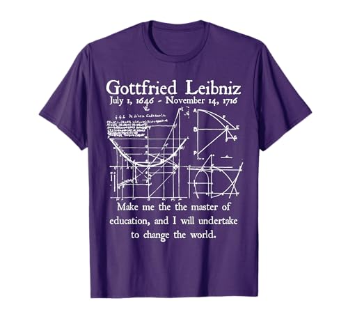 Nerdy Vintage Leibniz Master of Education Math Teacher T-Shirt