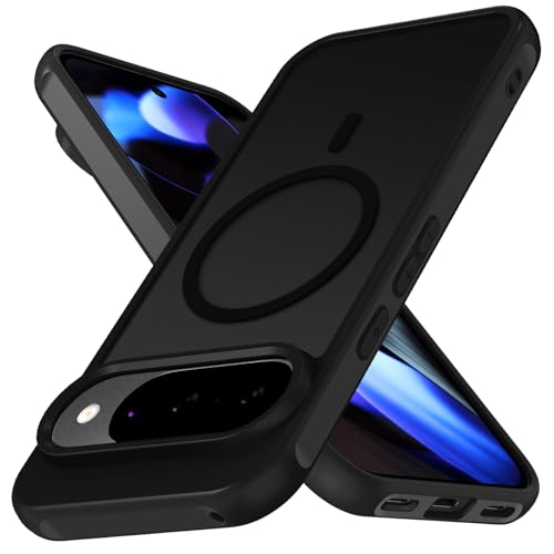 ivoler Matt Schwarz Magnetisch Hülle für Google Pixel 10 / Pixel 10 Pro, Kompatibel mit MagSafe und Pixelsnap, [Militärn...