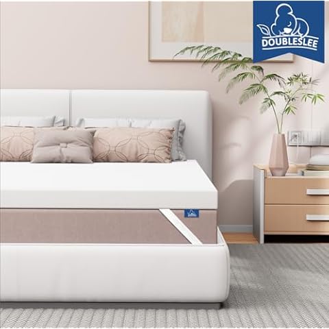 Doubleslee 3 Inch Gel-Infused Mattress Topper Cover
