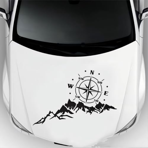 Sticker boussole camping car noir pour lunette Mercedes GLC - 4