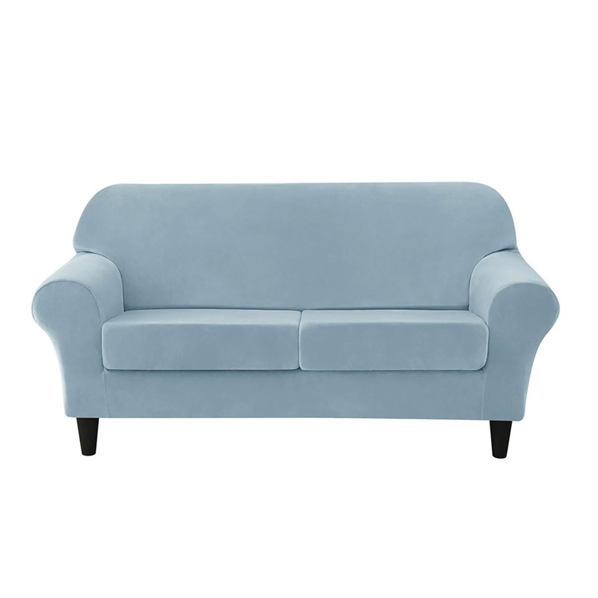 Housse de canapé extensible 3 places rouge en tissu doux