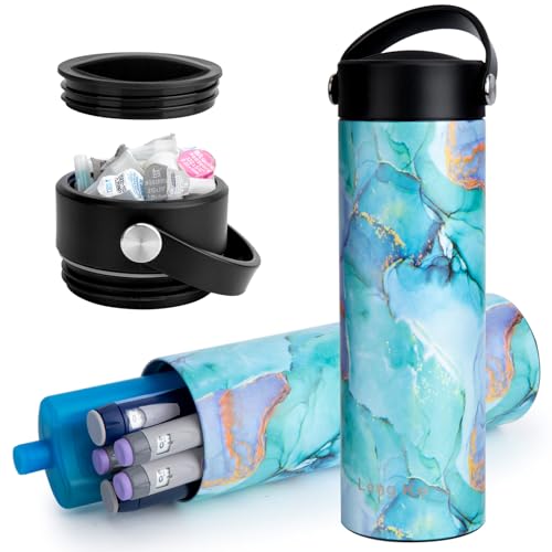 Nevera portátil insulina con bolsa de hielo estuche frío para 1-5 plumas de diabéticos