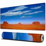 FEHWI Grand Tapis de Souris de Jeu avec Bords surpiqués et Dos antidérapant,sous-Main pour Clavier et Souris,Monument Valley, Arizona. Roches Rouges,90×40 cm FEHWI Grand Tapis de Souris de Jeu avec Bords surpiqués et Dos antidérapant,sous-Main pour Clavier et Souris,Monument Valley, Arizona. Roches Rouges,90×40 cm