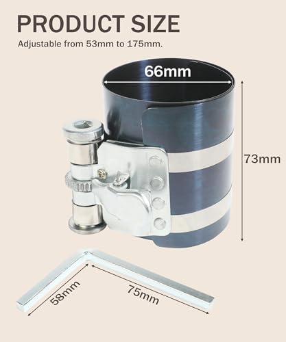 bylikeho Ferramenta de compressor de anel de pistão, acessórios de carro, kit de remoção de anel de