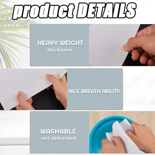 CODOHI 100g/㎡ New Upgraded Heavy Weight White Iron-On Non-Woven Fusible Interfacing 11.8\" x 30.6 Yards Non-Woven Interfacing Iron On Polyester Single-Sided Interfacing for Crafts Supplies