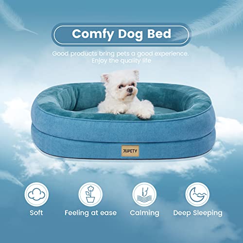Jiupety Dog Bed, Luxury Comfy Orthopedic Dog Couch Bed, M Size Egg Crate Sofa Dog Bed, Cozy Calming Foam Sofa Dog Bed, Comfy Dog Bed With Removable Waterproof Lining, Non-Slip Dog Couch Bed Grey #TOP2