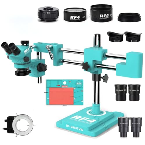 3.5X-100X Simul-Focus �_�u���u�[���X�^���h �O��X�e���I�Y�[�������� 48MP 55MP 2K 4K HDMI VGA USB�J���� PCB�C���p (RF-7050TVW-�J�����Ȃ�)
