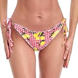 RELLECIGA Braguita Bikini Brasileña Mujer con Lazos Laterales y Volantes Ruffle Lemon XL