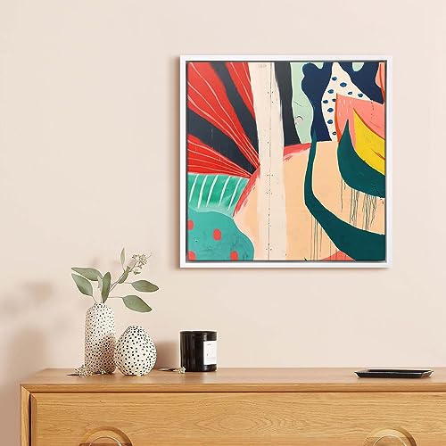 Image of Canvas Frame,10x10 Square Floating Painting Frames,0.9 inch Deep,White
