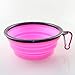 KAEHA SUN-011-06 Grande Bebedero Portatil Plegable Perro de Viaje Silicona Comederos, Rosado