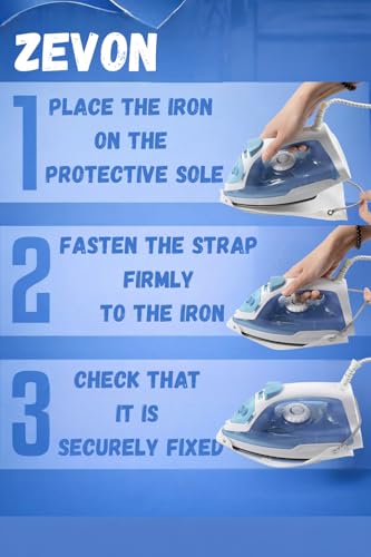 Image of ZEVON Iron Covers for Protection Clothes | Universal Iron Soleplate Cover for Steam & Dry Irons | Non-Stick Heat Resistant Iron Protector | Helps Prevent Fabric Shine, Scorch Marks & Burns