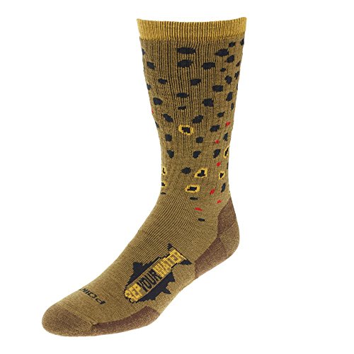 RepYourWater Brown Trout Skin Socks Brown Trout Skin XL