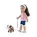 Emily Rose 18 Inch Doll Accessories | Adorable Puppy Dog with Pink Leash, Matching Collar and Dog Tag | Fits 18" American Girl Dolls (Bulldog Puppy)