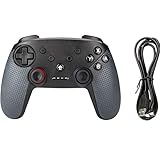 【Controlador inalámbrico y con cable】 El controlador del interruptor tiene dos formas de conectarse. Una es una simple conexión USB plug-and-play con cable flexible de 180 cm. Una está conectada por Bluetooth, sin cables, sin desorden, sin problemas, lo que le permite controlar hasta 70 pulgadas de movimiento.