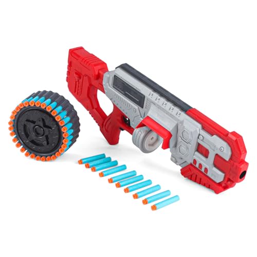 Image of Play Nation Premium Automatic Dart Gun for Kids,Dart Gun With Rotating Drum,40 Soft Foam Dart &Rechargeable Battery,60ft Shooting Range,Fun Target Shooting Battle Fight Game for 8+ Years,Birthday Gift
