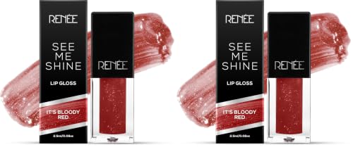 Image of RENEE See Me Shine Lip Gloss - It's Bloody Red l Long Lasting, Moisturizing Impact l Nourished Finish l Ultra Glossy Feel l Non-Sticky, Hydrating Formula l Infused with Jojoba Oil & Vitamin E l 2.5 ml