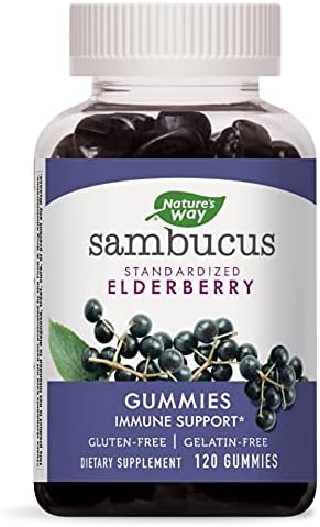 Sambucus Elderberry Gummies Herbal Supplements, 120 Count