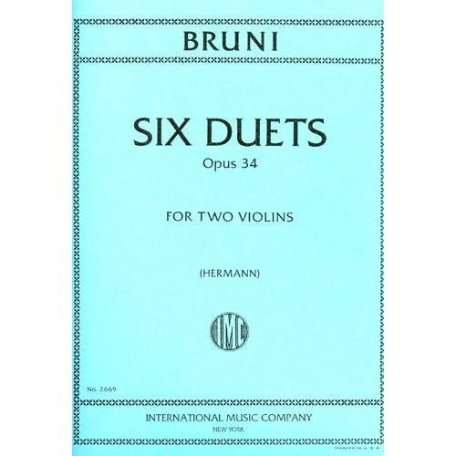 Bruni, A - 6 Easy Duets Op 34 for Two Violins - Arranged by Hermann - International Edition      Sheet music