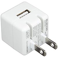 Amazon | エレコム スマートフォン用AC充電器/CUBE/1A/USB1P/ブラック