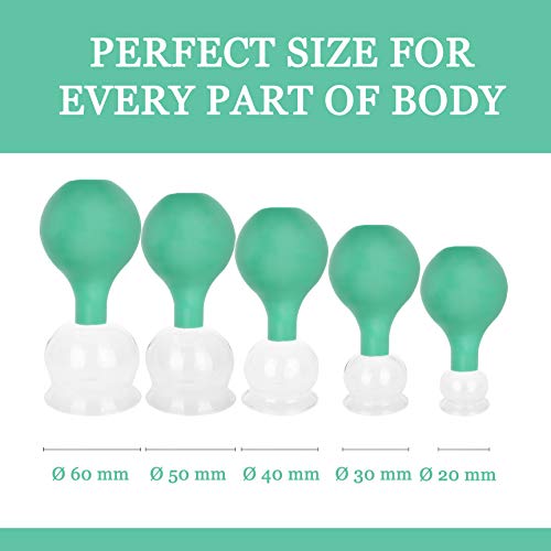 Lunata Cupping glas set met zuigbal, 20-30-40-50-60 mm, massageglas, cupping glazen voor een professionele cupping… - Image 4