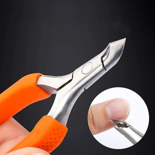 Image of Precision Cuticle Scissors - Stainless Steel Blades for Skin Care - Ergonomic Handle for Comfortable Grip - Ideal for Trimming Cuticles