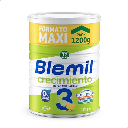 Blemil 3 Crecimiento 0% Azúcares Añadidos | 1200g | Preparado Lácteo en polvo para Niños de 1 a 3 Años - Formato Ahorro