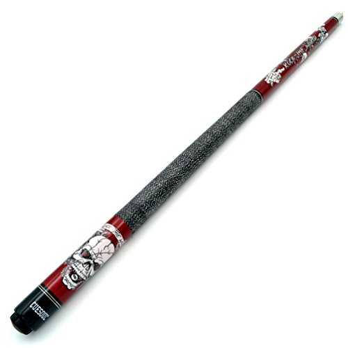 Cuesoul 57 Inch 21Oz 1/2 Maple Pool Cue Stick Kit- Rock The World Stylish Pattern Cue Design In Red Paint #TOP5