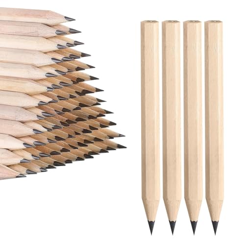 CONVENCY 30PCS Pre-Sharpened Golf Pencils HB Natural Wood Hexagonal Mini Pencils Kids Writing Drawing School Office & Home Use