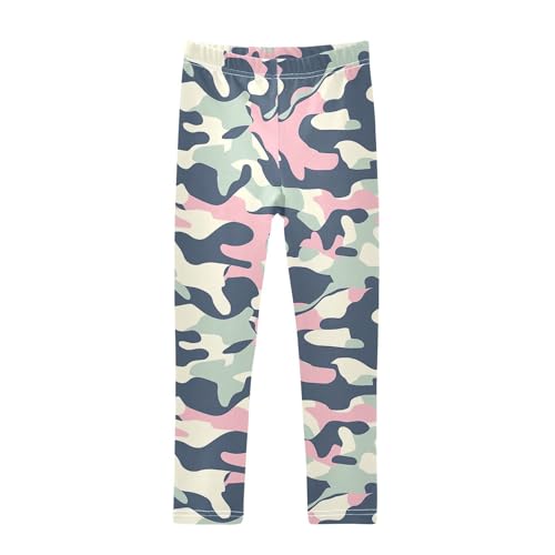 Camouflage Colorful Girls Casual Leggings for Kids Printed Long