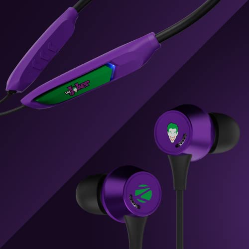 Image of ZEBRONICS Dc Joker Edition Yoga N3 in Ear with 46 Hours Backup, Bluetooth V5.2 Wireless Neckband, Enc Calling, Gaming Mode (Upto 50Ms), Voice Assistant, Dual Pairing, Splash Proof and Type C