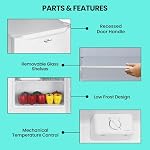Koolatron Congélateur compact droit, 5.9 Cu ft (168L), Blanc, Design manuel de dégivrage, Espace-sauvegarder dos plat, Porte réversible, pour la maison, Appartement, Condo, Chalet