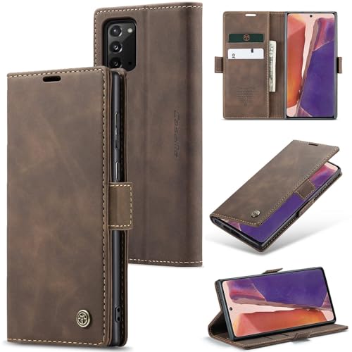Sojlecyu Coque pour Samsung Galaxy Note 20 4G / 5G Case à Rabat Pochette Portefeuille Etui Premium en Cuir PU Flip CaseHousse Protection Fermeture Magnetique...